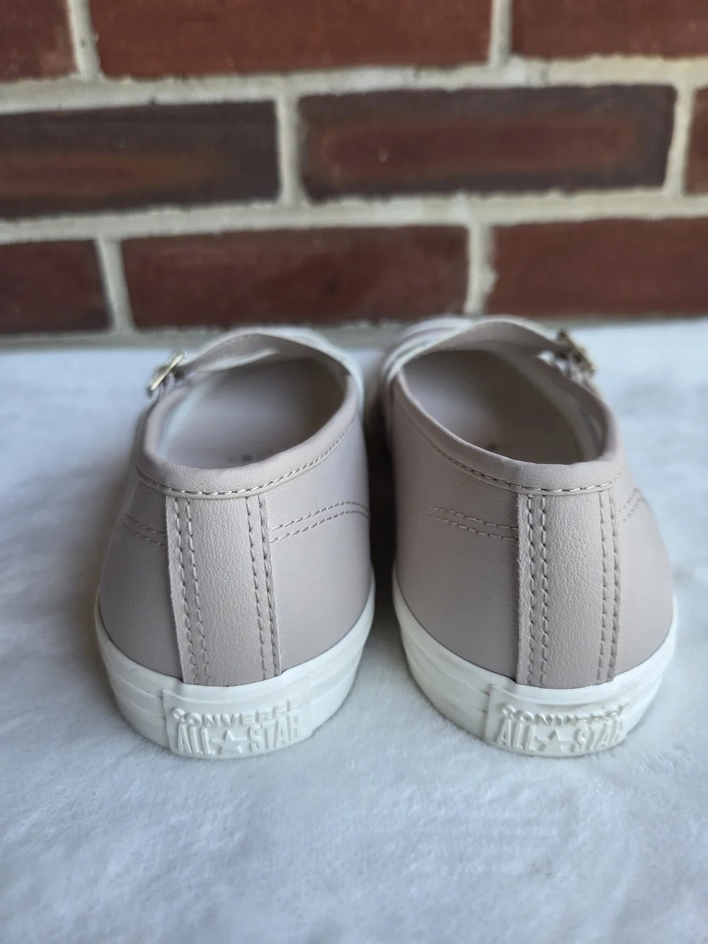 Converse Mary Jane Double Strap Flats Warm Clay Egret Gold Women's US 8.5